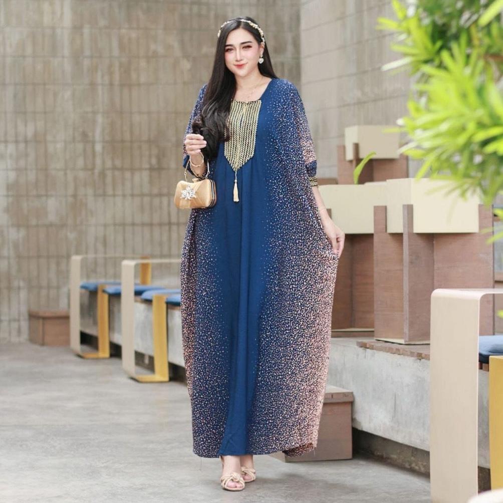 NEW Kaftan Batik Kaftan Gamis Jumbo - Kaftan Rayon - Gamis Renda Sultan viral