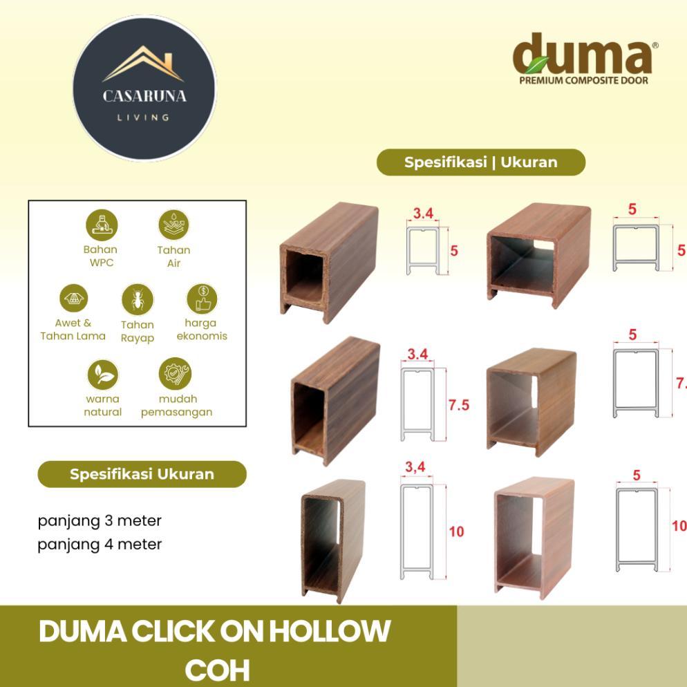 DUMA COH WPC Click On Hollow | All Varian | Panel Dinding / Plafon Interior Rumah Estetik Anti Rayap