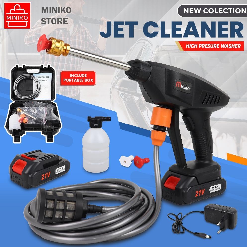 Miniko Jet Cleaner Cordless 21V - Alat Steam Cuci Motor Mobil Portable Nirkabel