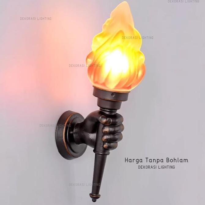 L1001 Lampu dinding taman pila api obor waterproof vintage Hias