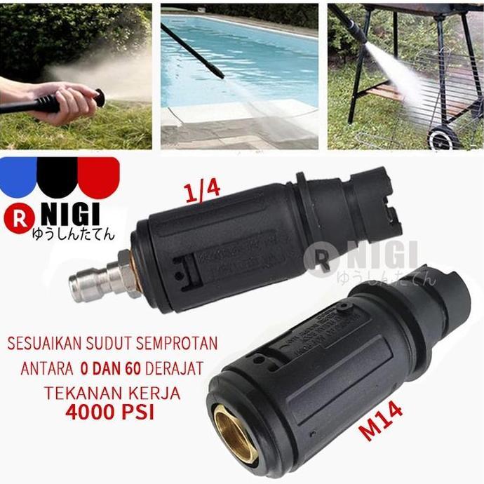 NIGI Nozzle Sprayer Kabut Adjustable Flat Nozzle Cuci Mobil Garden Sprayer