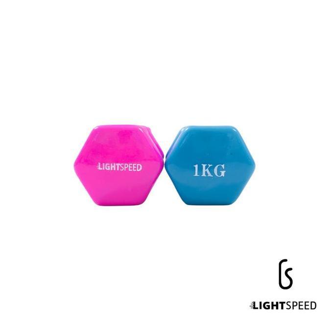 Whynottt- Lightspeed Dumbell 1Kg / Barbel Mini 1 Kg/ Barbel Wanita / Vinyl Cewek