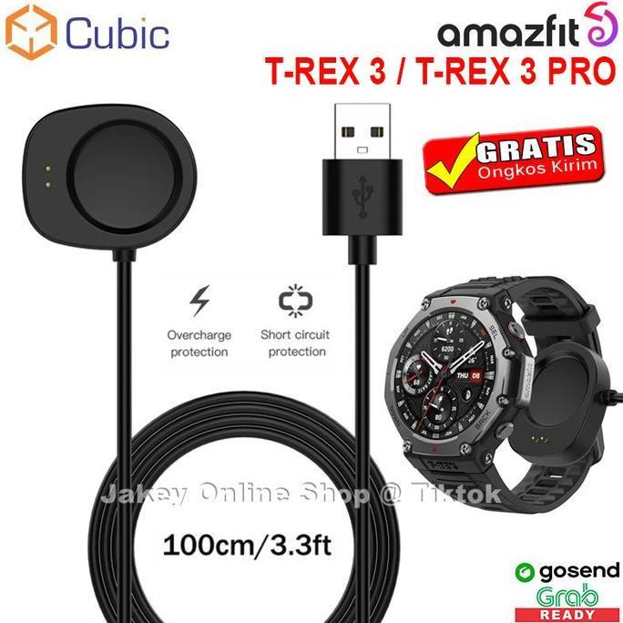 Dock Charger USB Cable For Amazfit T-Rex 3 - Amazfit T-Rex 3 Pro - For TREX 3 - TREX 3 Pro Kabel Cas