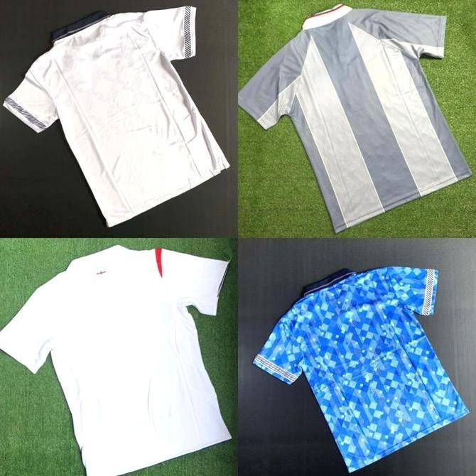 Lansungkirim- Baju Bola Inggris Home Away Retro