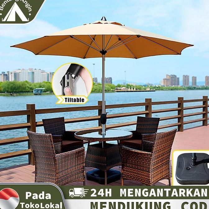 Payung Taman Payung Caffe Payung Tenda kain payung besar lipat murah payung Tahan air dan tahan UV P