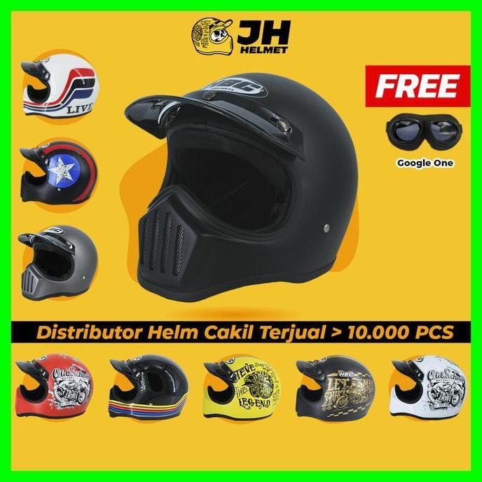 Helm Cakil HBC | Helm Retro | Full Face | HBC Cakil | Jual Helm