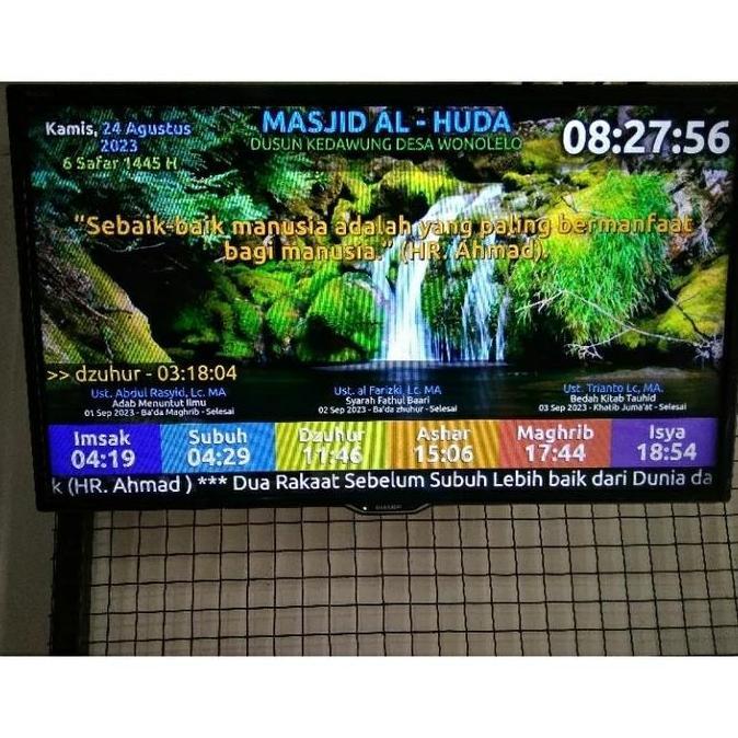 Jam Sholat TV Controller Jam Waktu Sholat TV - Jam Sholat TV
