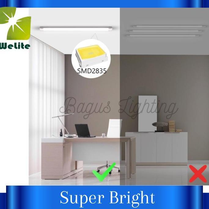 Lampu TL T8 Slim Lampu Tube Light LED 30W 60Cm 60W 120Cm Plastik Putih KS