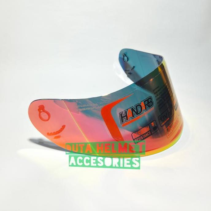 Kaca helm KYT R10 - flat visor helmet kyt r10 iridium blue red gold silver hitam bening