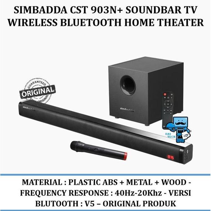 Simbadda Cst 903n+ / CST903+ Soundbar Wireless Bluetooth Home Theater terlaris