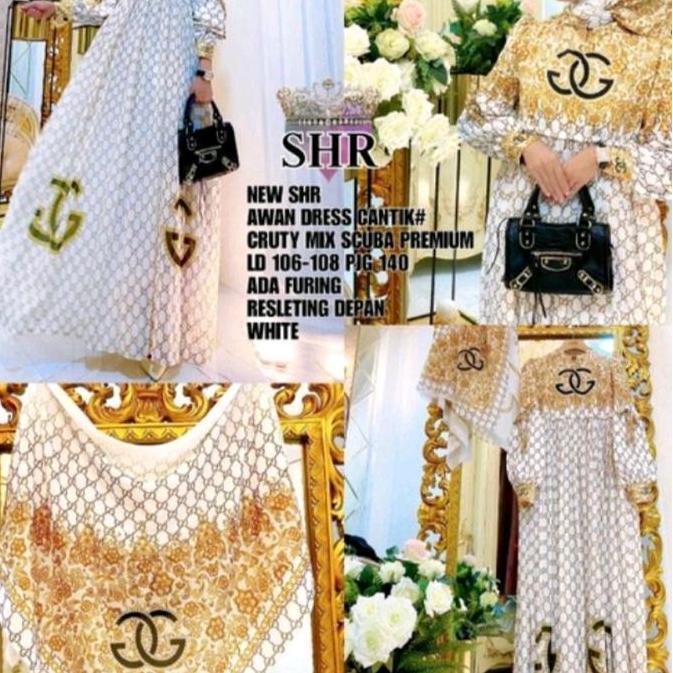 New SHR mom dan kids maxi Dress set Hijab Gamis