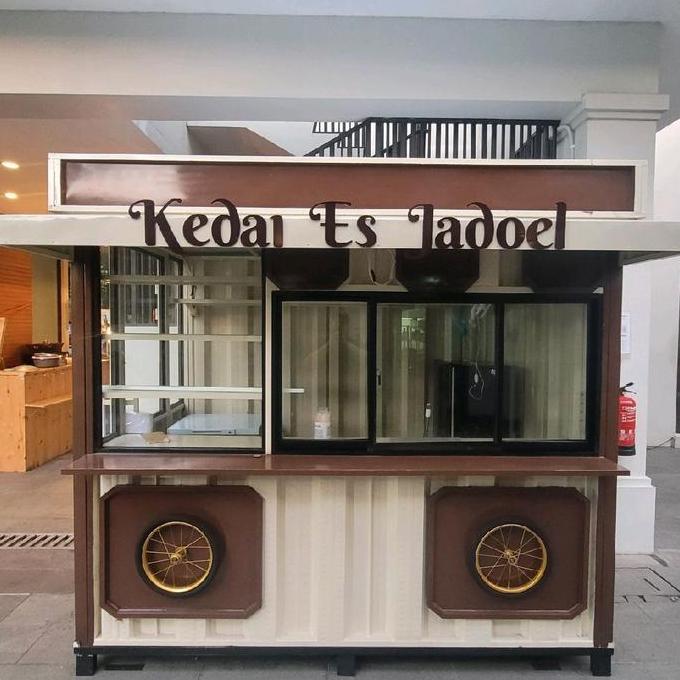 Terlaris Booth Container / Gerobak Kontainer Viral Premium Knockdown 2.5X1.5X2