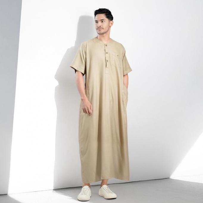 Muslimadani Jubah Dewasa SYAFIQ Gamis Pria Lengan Pendek