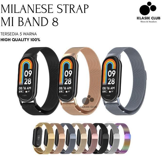 Strap Xiaomi Mi Band 8 Stainless Tali Xiaomi MiBand 8 Milanese Loop