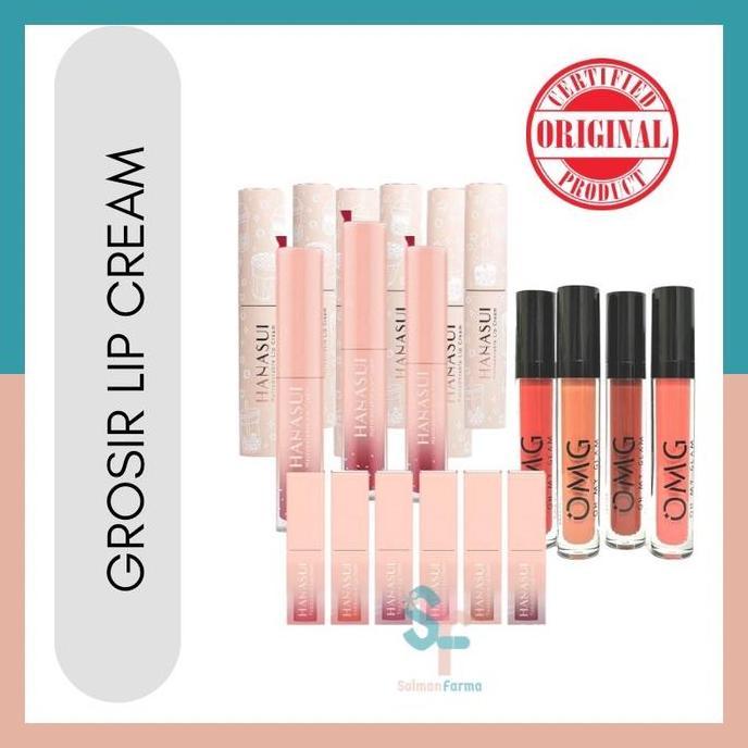 Lansungkirim- Grosir Lip Cream Perlusin Hanasui/Omg