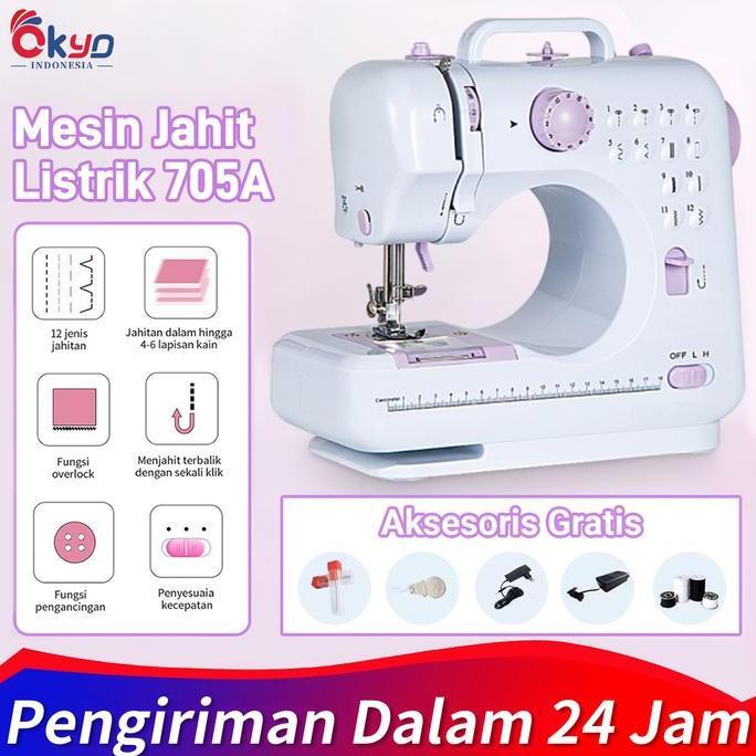 REPAKI_JANDASEL - OKYO MESIN JAHIT RUMAH TANGGA 705A MESIN JAHIT MINI OBRAS PORTABEL MESIN JAHIT LIS