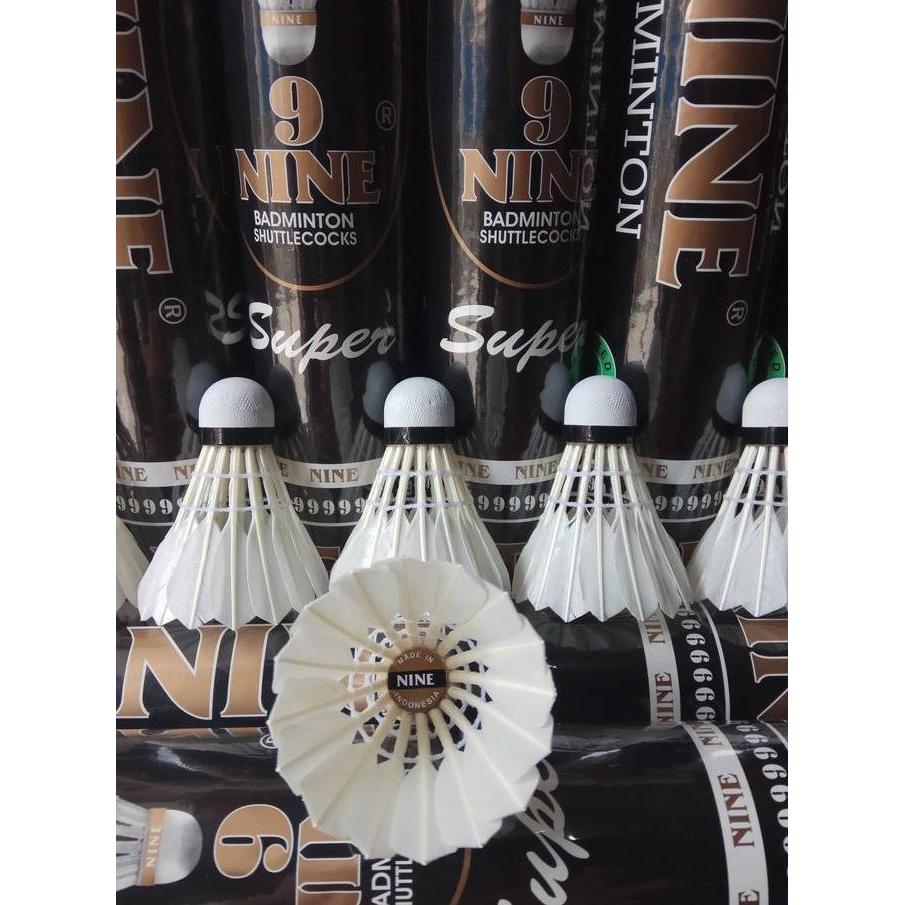 Lansungkirim- Shuttlecock Nine Hitam Badminton Bulu