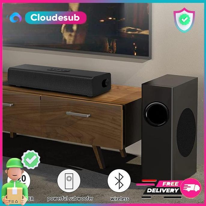 Soundbar TV PC Komputer Speaker Bar Bluetooth Stereo Bass Subwoofer terlaris