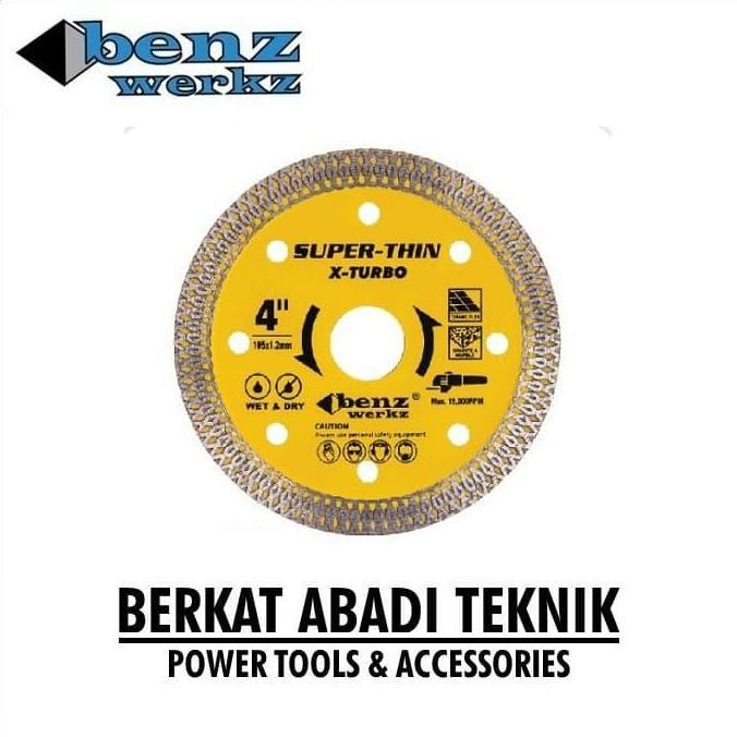 Powerx- Benz Diamond Wheel X Turbo 4" Mata Potong Keramik Granit Batik Kuning