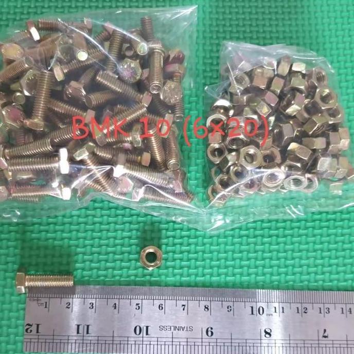 Yukbisa- Baut 10 + Mur (6Mm) X 2 Cm