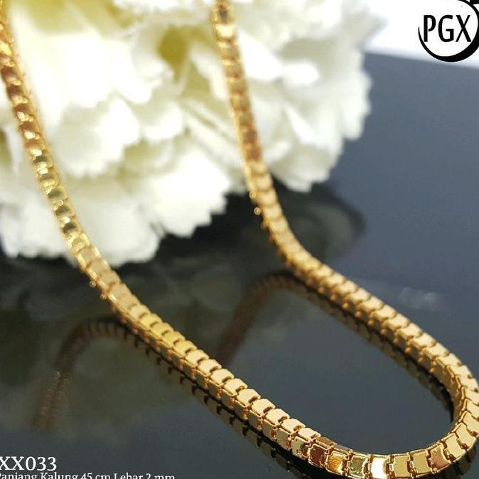 Gasajasii- Kalung Milano Kaca  Titanium Asli Anti Luntur