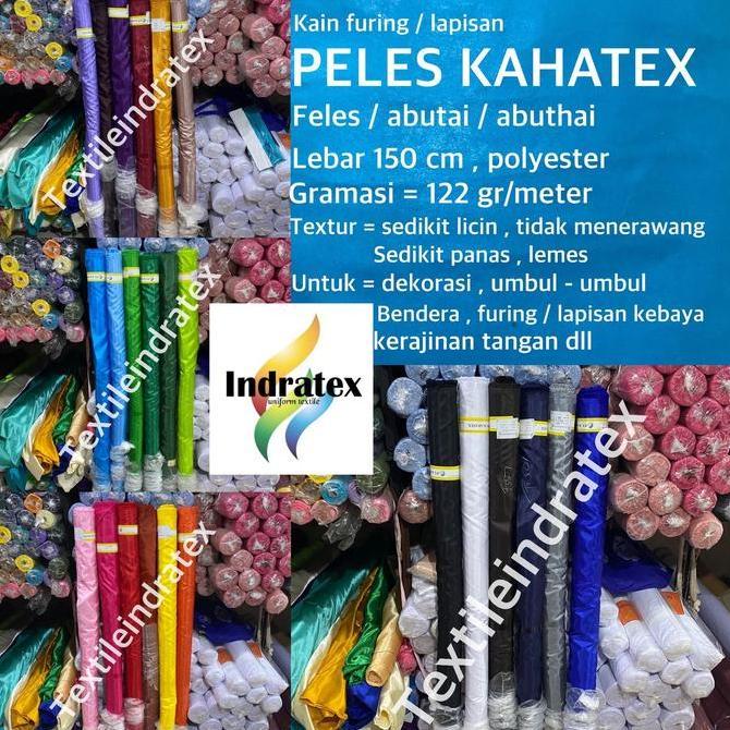 ( per 1 roll ) kain PELES ABUTHAI ABUTAI KAHATEX meteran Lebar 150 cm bahan furing lapisan daleman b