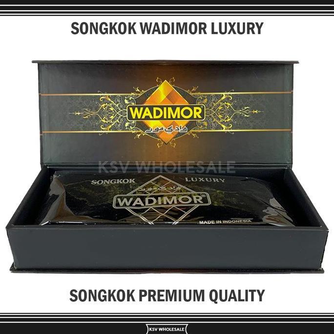 GROSIR (10 Pcs) Songkok Premium WADIMOR LUXURY Tinggi 9 ORIGINAL Peci Solat Hitam Mewah Pria Dewasa 