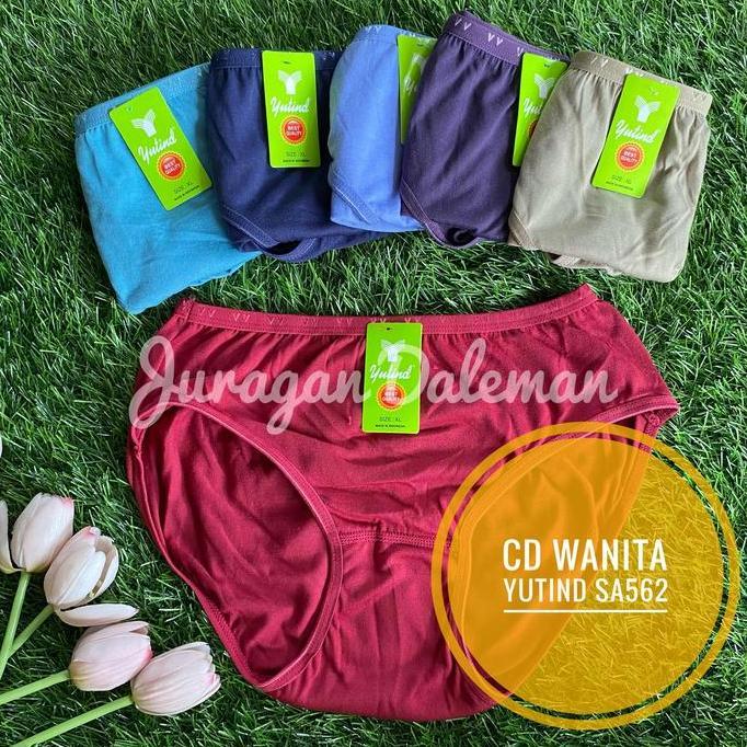 CD Wanita Yutind Celana Dalam Midi CD SA562 Celana Dalam Wanita Harian Bahan Poliester Halus Adem da