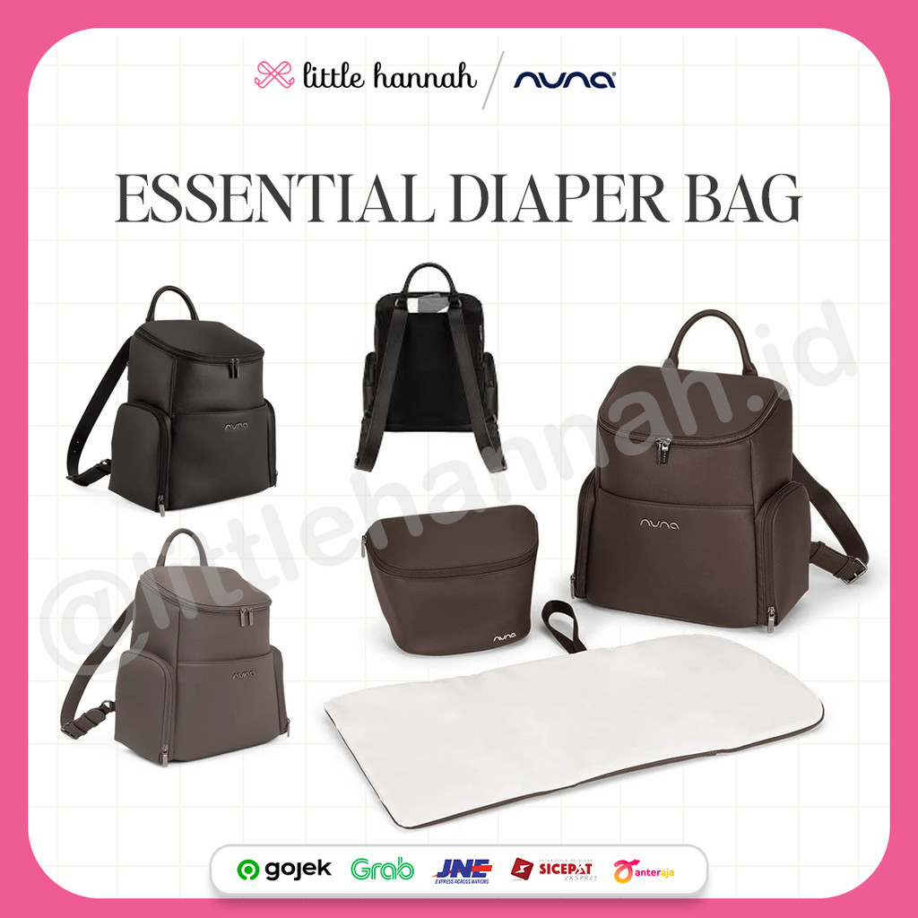 NUNA Essential Bag Caviar - Tas Diaper Perlengkapan Bayi Nuna Diaper Bag Tas Popok Bayi Diaperbag