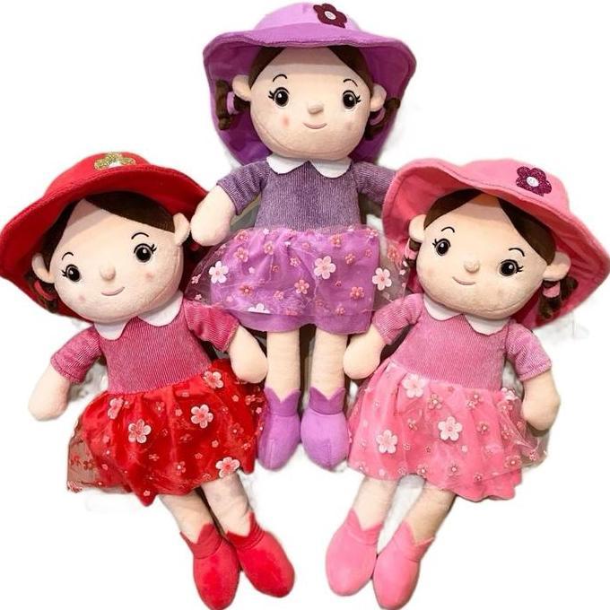 Seulgi Boneka Anak Perempuan Cantik Lucu Doll Pretty Girl Mona with Hat Pakai Topi Murah Bahan Silik