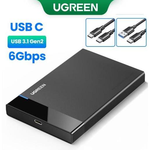 NEW Ugreen HDD SSD Case Enclosure External 2.5 Type C 3.1 Micro B 6 Gbps