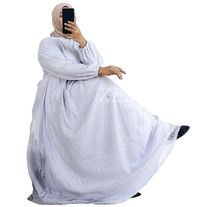 Zeba | Carissa Gamis Brokat Jumbo Ready LD 120 cm Brukat Malika Lace Furing Full Dress Ibu Kondangan