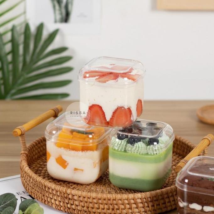 [Isi6]Kotak Packaging Korean Mini Cake Dessert Box KuePudding LunchBox