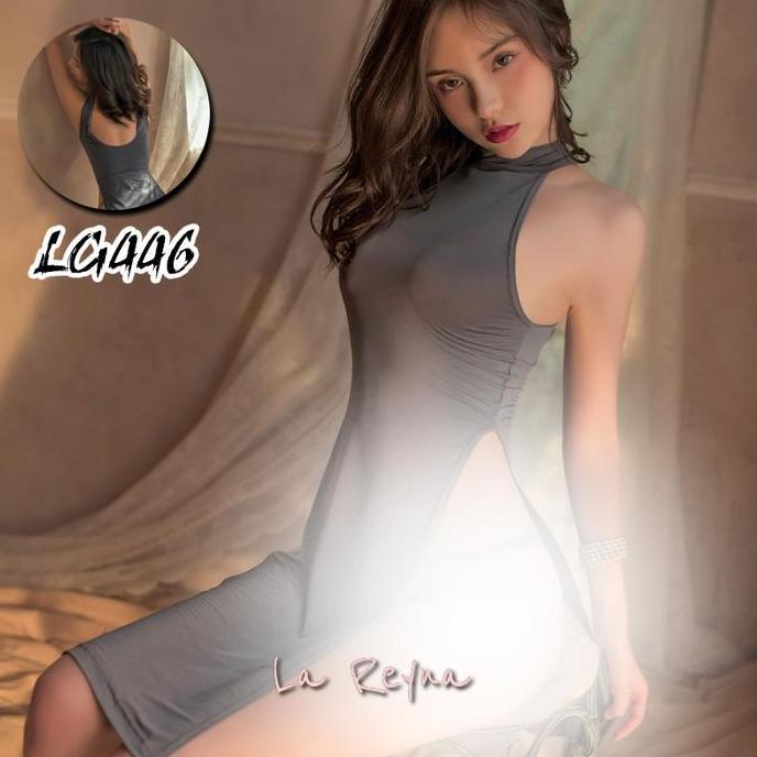 Lareyna Aravenda Set Lingerie + CD Fantasy Malam Gaun Belah Samping Bahan Adem LG446