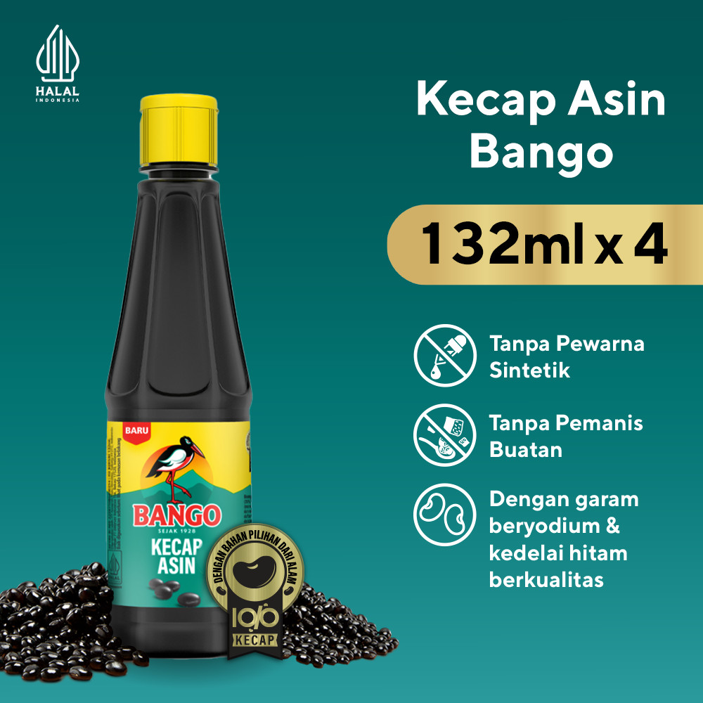 BARU BANGO KECAP ASIN 132ML x4