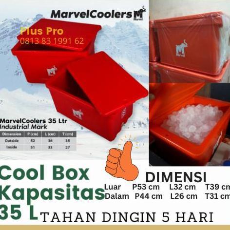 Cooler Box 50 L / Marvel Cool es batu kristal mancing marina coolbox