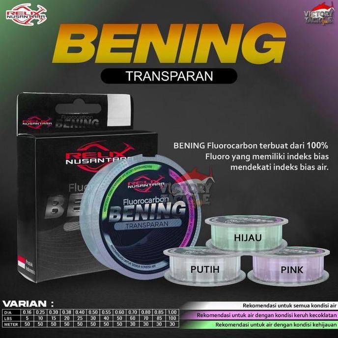 RELIX NUSANTARA FLUOROCARBON 100% LEADER BENING TRANSPARAN SENAR PANCING LEADER Ikan Jig Lure Mancin