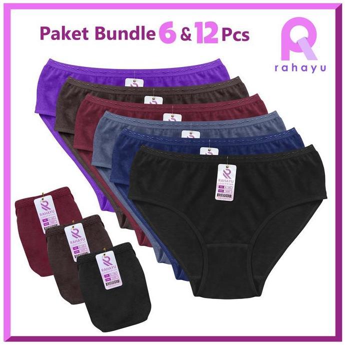 Celana Dalam Wanita isi 6 dan 12 pcs / CD Wanita / CD Katun Wanita / CD Bahan Katun / CD Rahayu