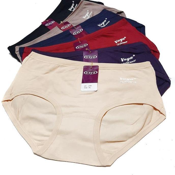 Cd Vaya art 218 | 3-Pcs-12-PcS LUSINAN Celana Dalam Wanita Polos Katun / CD Wanita Underwear