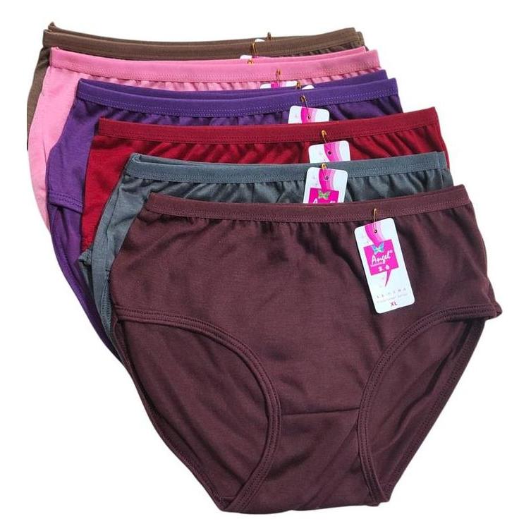 3324 Kareshi Star 6 Pcs Cd Celana Dalam Wanita cotton dasar panties Angel Polos Poliester Katun Cewe