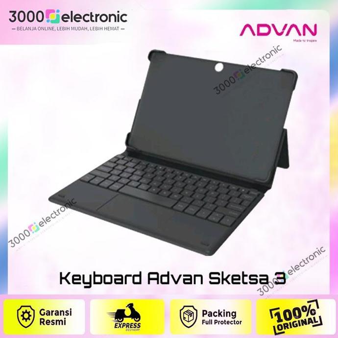 TERMURAH - Flip cover Advan sketsa 3 + keyboard tab case sketsa3 key board