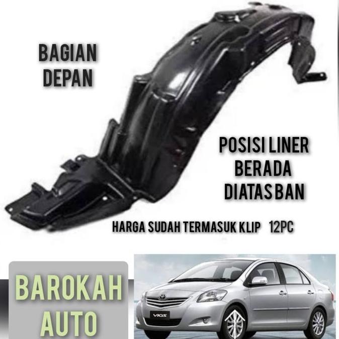 vios list spakbor liner fender mobil vios 2007 sampai 2012 gen 2