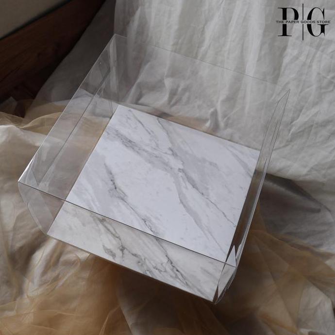Bisakok- Kotak Kue 30X30X20Cm / Glass Cake Box 30 Cm / Box Kue 30Cm Tanpa Alas