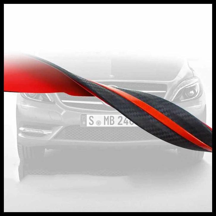 TERMURAH LIS BUMPER GUARD MOBIL ETIOS CARBON LIS MERAH 