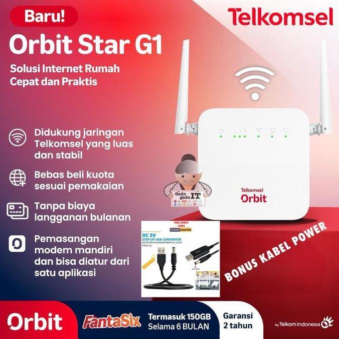 TELKOMSEL ORBIT STAR G1 MODEM WIFI 4G HIGH SPEED FREE TELKOMSEL 150GB