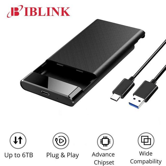 DF111 >> HDD SSD Casing / Enclosure 2.5" USB-C to USB3.0 /HDD SSD Casing TYPE-C HITAM