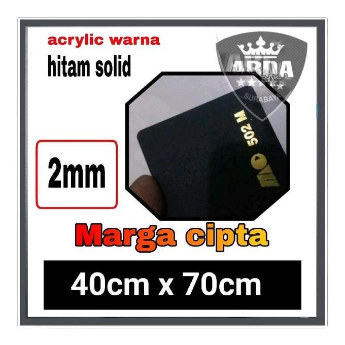 akrilik 2mm hitam solid 40 x 70 lembaran akrilik murah mika lembaran Acrylic black solid marga cipta