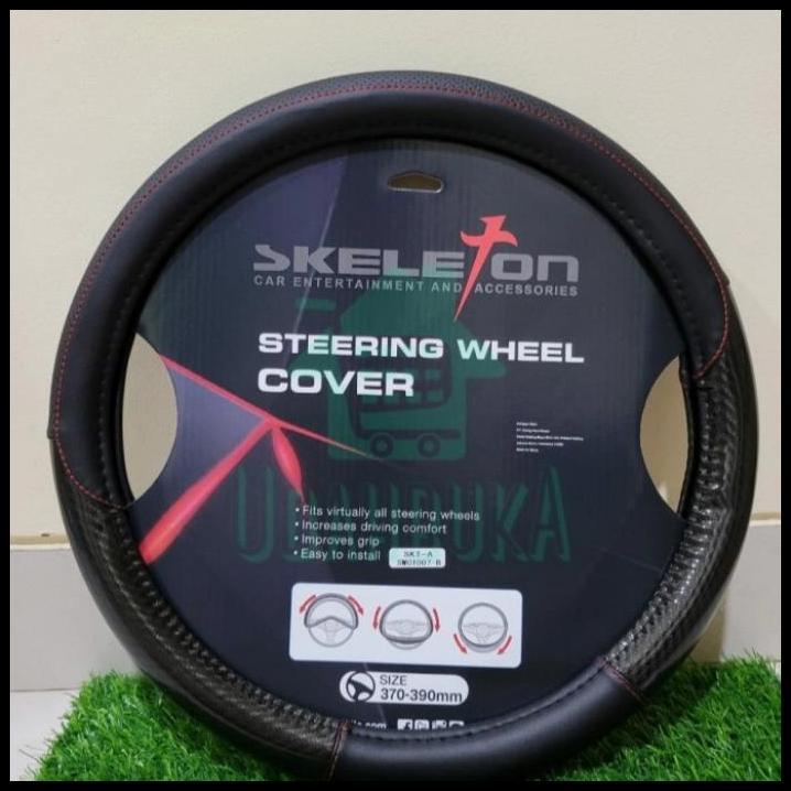 TERMURAH SARUNG STIR MOBIL HONDA JAZZ MOTIF CARBON