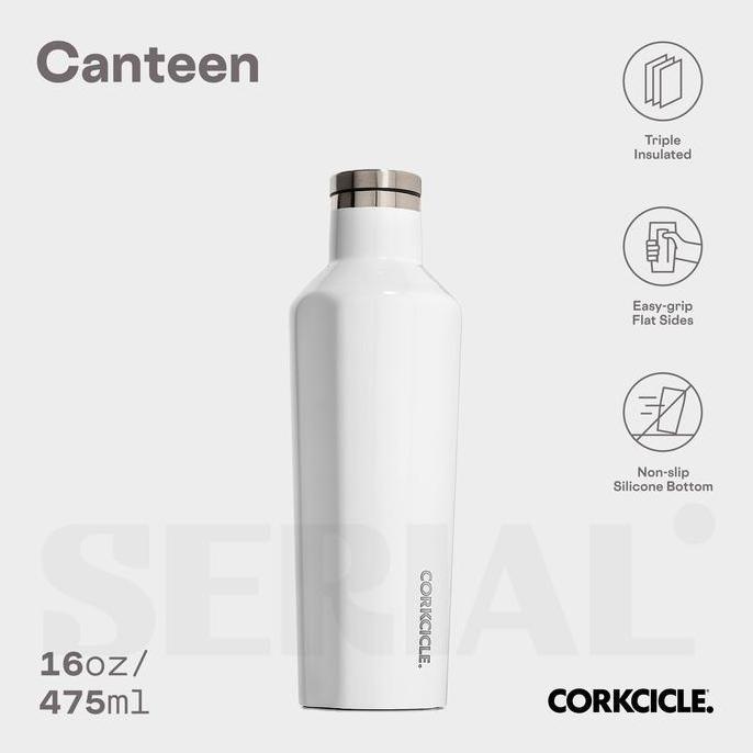 CORKCICLE Canteen 16oz - Classic White