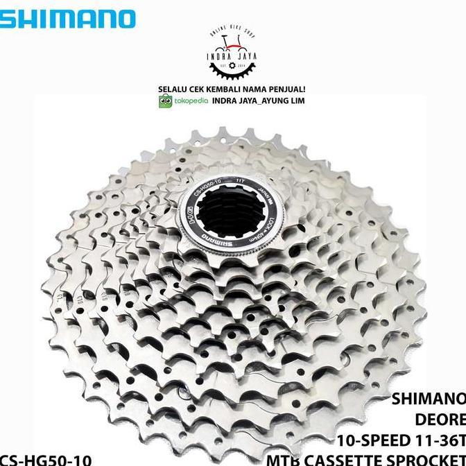 DEORE HG50 Cassette Sprocket (10-Speed) 11T - 36T TERBATAS